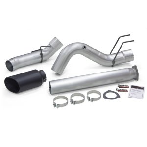 Ford F-350 Super Duty Performance Exhaust - Single Exit - Banks Power - Monster, DPF-back, 5 in. diameter, Ob-Round Tip - Black - `17-`25 Ford F-350 Super Duty Performance Exhaust - Single Exit - Banks Power - Monster, DPF-back, 5 in. diameter, Ob-Round Tip - Black - `17-`25